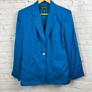 Lauren Ralph Lauren 100% Silk Blazer Pointed Collar Womens 6